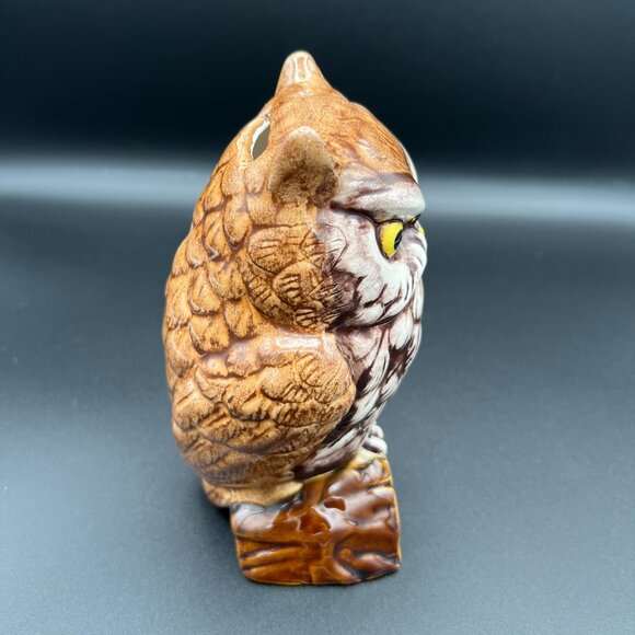 Vintage 1980s Ceramic Owl Coin Bank From Cherokee NC - Picture 4 of 7